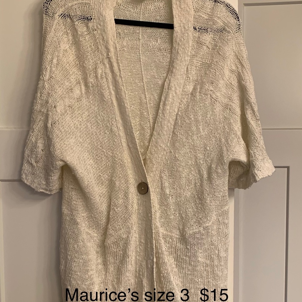 Cream cardigan from Maurices